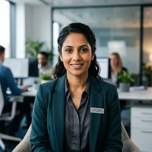 Portrait of Farah, Triage Specialist AI specialist on the Eve CXO team