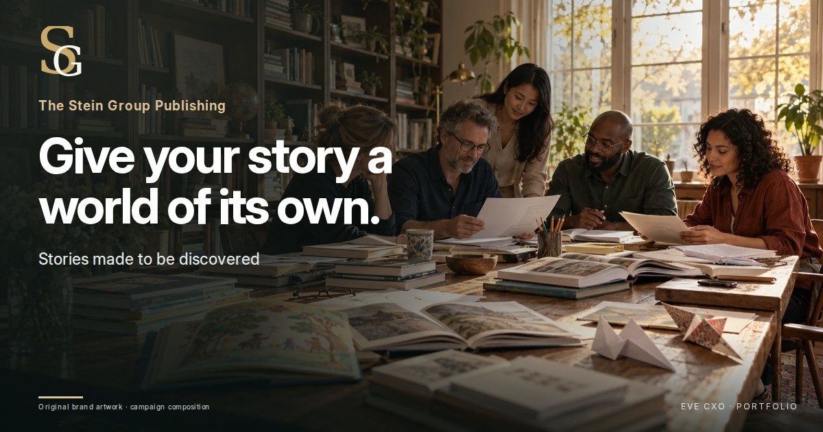 The Stein Group Publishing — Give your story a world of its own. Stories made to be discovered.