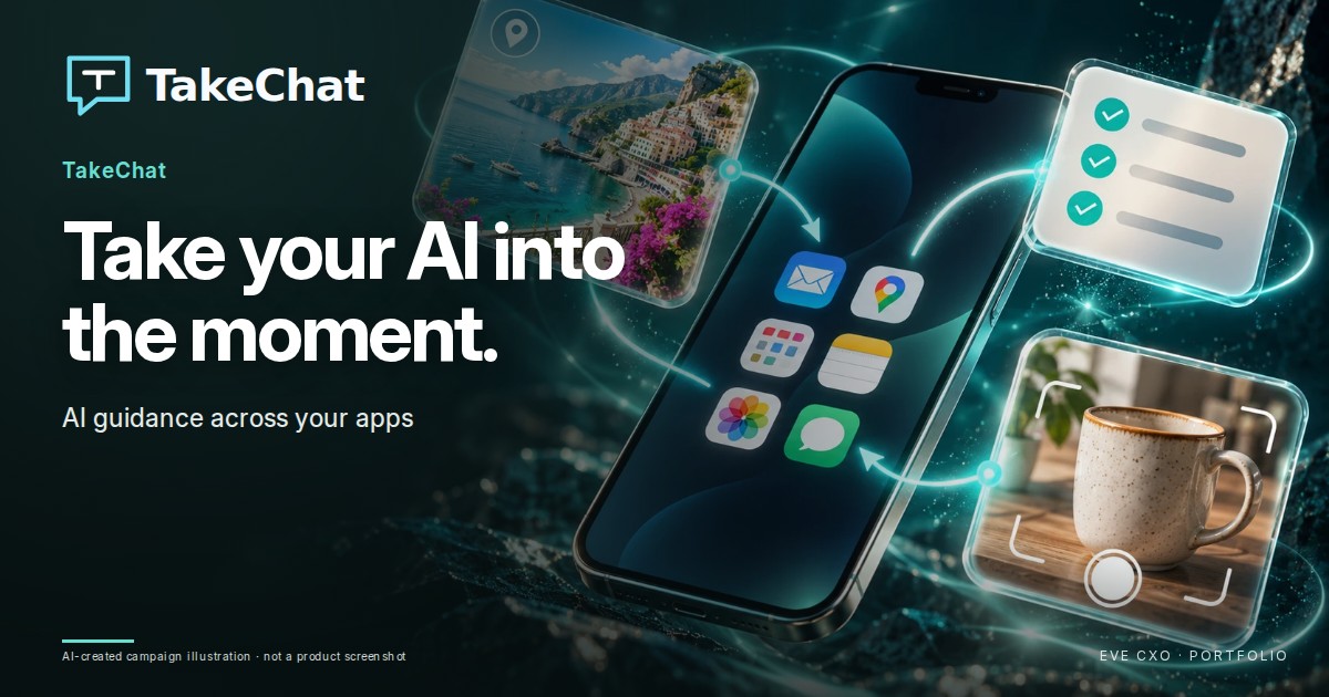 TakeChat — Take your AI into the moment. AI guidance across your apps.