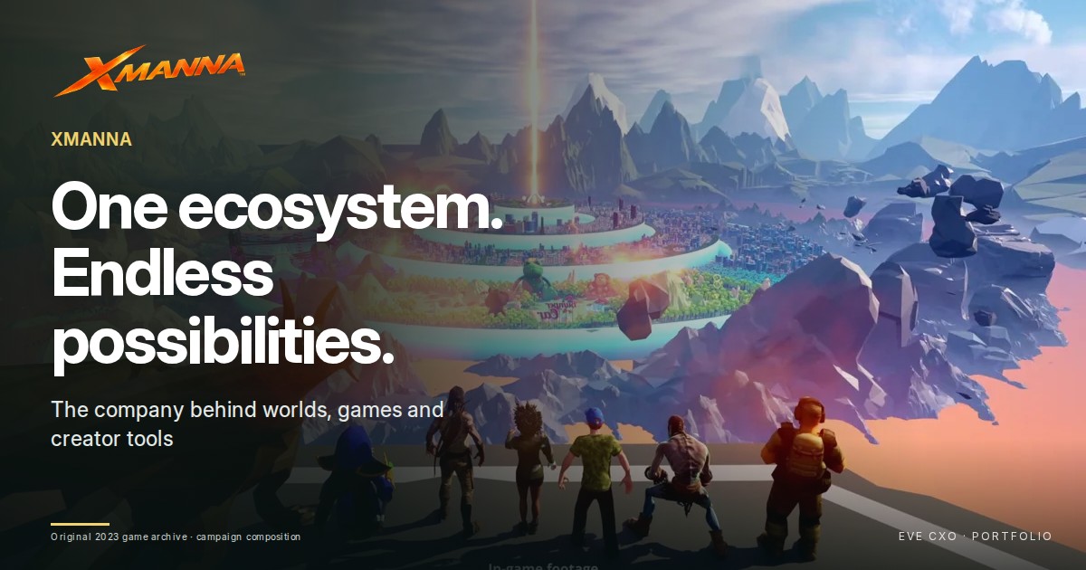 XMANNA — One ecosystem. Endless possibilities. The company behind worlds, games and creator tools.